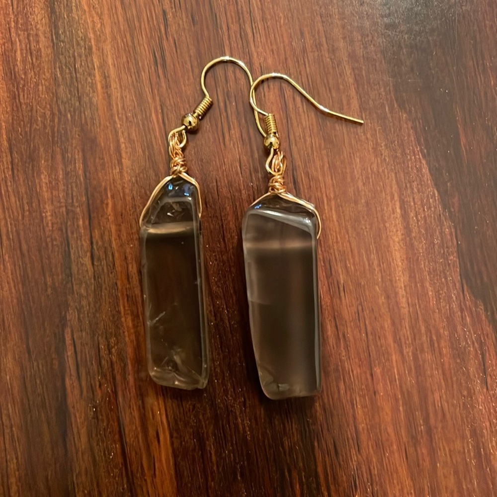 Smokey quartz earrings!